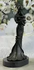 Bronze Sculpture Art Deco Mom Holding Baby Hand Made Masterpiece Home Office Dec