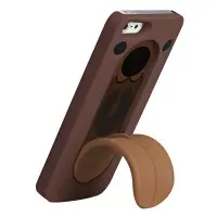 在飛比找誠品線上優惠-OZAKI iPhone 5/5s支架保護殼/ 熊/ 棕