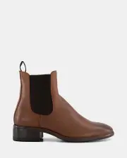 Shelly Shen Tyla/Cognac Leather Womens Boots 42