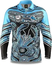[Ashtabula] NRL 'Karumba' Fishing Shirt - Cronulla Sharks - Adult - Mens - Polo