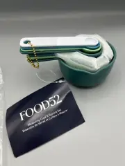 Food52 Measuring Cups & Spoons Set Teal Composite Kitchen Tool Host Bridal Gift