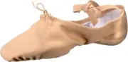Bloch Dance Men's Pump Split Sole Canvas Ballet 6.5 Narrow, Light Sand