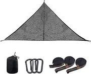 zolyet Triangles Mesh Hammock Aerial Hammock Triangular A Cushion A Hammock Camping Tree Bed Black