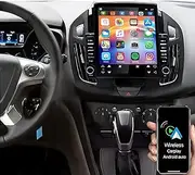 4+64G Car Radio for Ford Transit Tourneo Connect 2014-2018,9.7 HD Touchscreen Car Stereo – Android 13 System, Wireless CarPlay & Android Auto, GPS Navigation & Bluetooth, Back-up Camera, FM Radio