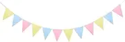 Party Decoration Banner 12Pcs/set 13*17cm Flags Strings Felt Banner Garlands Birthday Bunting Pennant Baby Shower Wedding Party Decoration Supplies Wedding Disco Bachelorette Party Decor ( Color : B09