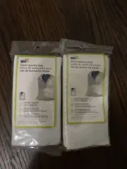 Lot Of 2 White Mesh Laundry Drawstring With Cord Lock Bag Honey Can Do