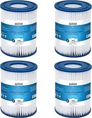 QueekeSpa Filter Hot Tub Filter Replacement Cartridge Compatible with Bestway Type II Pool Filter Cartridge Pumps - Replacement Pool Filters for above Ground Pools .(6PCS)