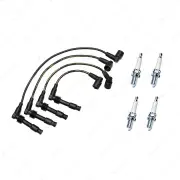Bosch Ignition Leads + 4 x Denso Iridium Power Spark Plugs for Holden Astra TR