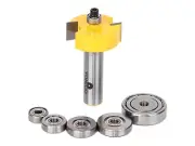 YONICO Rabbet & Bearing Router Bit Set 1/2-Inch Height with 6 Bearings 1/2-In...
