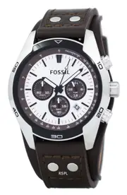 Fossil Cuff Chronograph Tachymeter 3 Sub-Dial Quartz Date CH2565 100M Mens Watch