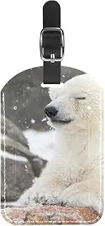 [WOSHJIUK] Luggage Tags,2 Pack Labels Suitcase Tags,Polar Bear and Snow,Luggage Tags Privacy Protection Travel Bag Tag