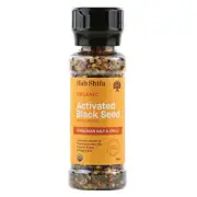 Hab Shifa Organic Activated Black Seed with Himalayan Salt & Chilli Grinder 160g