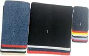 ARTSEWPLY 18pcs Denim Sewing Patches for Clothing Repair DIY Jeans Appliques Assorted Shapes Colors Easy to Sew for Jackets Sweaters Pillows Unique Decorative Patches