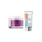 NEOGEN Dermalogy Bio-Peel Gauze Peeling Pads - Wine - 200ml / 30pcs + Day-Light Protection Airy Sunscreen SPF50+ - 50ml (1ea) Set