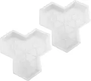 CIMAXIC 2pcs Maple Leaf Garden Brick Mold Durable Concrete Stepping Stone Paving Tool for Pathways Artistic Design for Walkways Reusable Pavement Mold for Landscaping