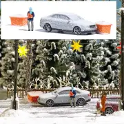 ACCIDENT WITH SNOWY CAR ACTION SET HO/OO Gauge Busch 7858