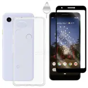 Full Cover Screen Protector Soft TPU Case Cover fit Google Pixel 3a Smartphone