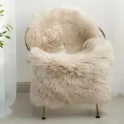 Premium Genuine Sheepskin Area Rug for Bedroom,Real Fluffy Soft Wool Fur