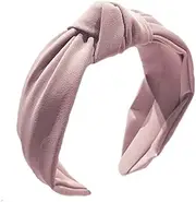 Etercycle Headband for Women, Knotted Wide Headband, Yoga Hair Band Fashion Elastic Hair Accessories for Women (Pink)