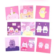 Korea Ins Cute Catoon Couple Bear Decorative Card Handbook Diary Mobile Phone Decoration Wall Sticker Photo Props Stationery