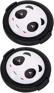 DOITOOL 52mm Camera Lens Cap Covers Panda Pattern Lens Sleeves for Safety Protection