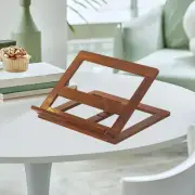 Wood Book Stand Cookbook Holder Folded Stable Adjustable Simple Tray Rack Shelf