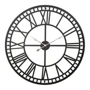[Unbranded] Artiss 60cm Wall Clock Large Roman Numerals Metal