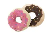 2 Donuts Large Soft Plush Dog Toy - 10cm (FuzzYard)