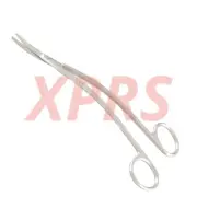 Miller Rectal Scissors, 6.75", Double Curved, Delicate, Serrated, Blunt, Premium