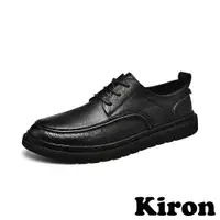 在飛比找ETMall東森購物網優惠-【KIRON】皮鞋 繫帶皮鞋/百搭復古英倫風擦色繫帶小皮鞋 