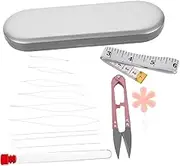 KALLORY Versatile Craft Toolkit Needle Threader Set Crochet Hooks Bead Embroidery Needles Bead Spinner and