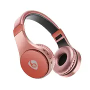 S55 Bluetooth Wireless Stereo Music Headsets with Mic Over-head Earphones for iPhone and Other Smartphones Rose Gold