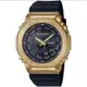 CASIO卡西歐 女 G-SHOCK 時尚黑金八角雙顯腕錶(GM-S2100GB-1A)
