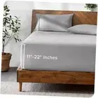 King Fitted Sheet - Extra Deep Pocket Fitted King (22" Deep) 04 - Light Grey