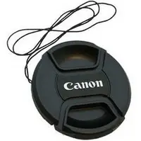 在飛比找Yahoo!奇摩拍賣優惠-佳能 Canon 副廠鏡頭蓋 附防丟繩 55mm