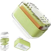 Multifunctional Soap Foaming Box with Roller Clothes Cleaning Brush Ribbed Texture Grip Plastic Soap Lather Laundry Box Perfect for Laundry Personal Hygiene,