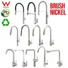Brushed Nickel Kitchen Mixer Tap Pull Out Spray Spout Laundry Sink Basin Faucet