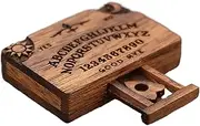 Miniature Spirit Board - Tiny Ouija Board | Wooden Talking Spirit Board | Ouija Boards Miniatures with Planchettes | Spirit Board with Drawer | Miniature Board for Family Friends, Ouija Board Decor