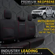 Mitsubishi Triton MN/ML - GP6 Premium Neoprene Rear Row Seat Covers (Made to Order)