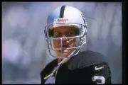 Quarterback Jeff George Oakland Raiders stands on the field at a p- Old Photo