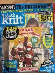 Lot Of 2 NEW Let’s knit Magazine Holiday Kits Nov/Dec ‘22 UK Patterns Ideas Yarn
