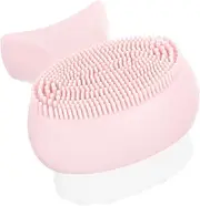 NIYANGLE Facial Scrub for Women Long Handle Scrub Brush Soft Silicon Bristles Double Sided Exfoliator Brush