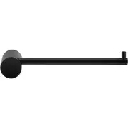 Bathroom Round Wall Toilet Paper Roll Holder Rack Hook Stainless Steel Black
