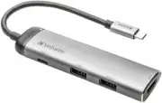 Verbatim USB-C Multiport Hub USB 3.0 HDMI 4K USB-C Hub with Quick-Charge 49140