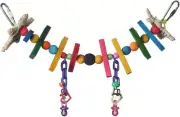 11-Inch Mini Rainbow Bridge Bird Toy Parrot Toy Chewing Shreddable Bird Supplies