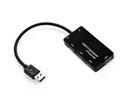 5Gbps Hi-Speed USB 3.0 4-Port Splitter Hub Adapter With DC 5V Port