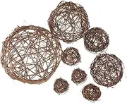 Cabilock 8pcs Decorative Rattan Balls for Party Home Decor Creative DIY Photo Props for Scene Layout Photography for Versatile Use