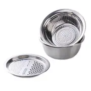 1Set Vegetable Slicer Potato Peeler Round Bowl Strainer Basket Set Kitchen Utensil Carrot Onion Grater Stainless Kitchenware Cutter