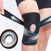 Fay Bless Knee Braces for Knee Pain Arthritis Women Knee Support for Working Out Compression Knee Brace Compression Sleeve with Patella Stability Straps,Blue,1PCS