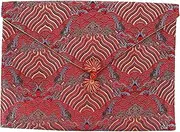 jojofuny Chinese Style Storage Bag for Buddhist Scriptures and Sundries Decorative Brocade Pouch with Elegant Embroidery Comfortable Cloth Material for Organizing Music Books and Jewelry
